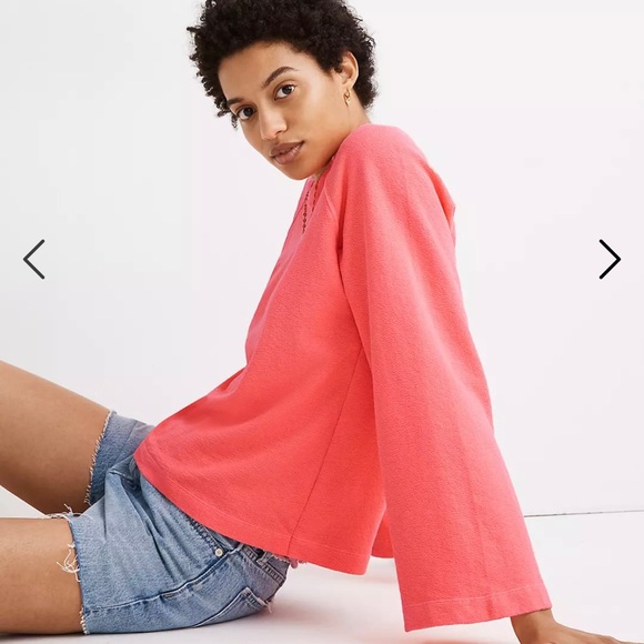 Madewell Terry Raglan Sweatshirt NWT Size XS - Picture 3 of 6